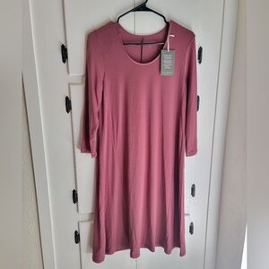 Garnet Hill Seamed Knit Trapeze Stretch Dress Xsmall